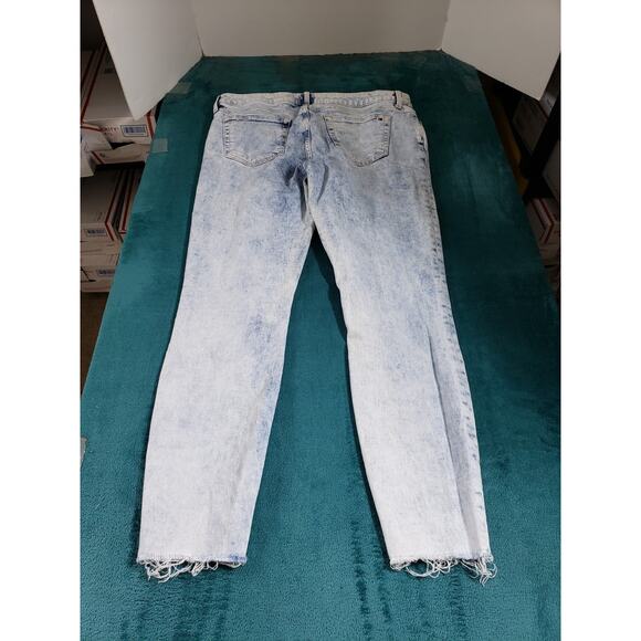 Tommy Hilfiger Jeans Size 14 Womens Blue Pants Stretch Mid Rise Fray Hem Ankle - Picture 10 of 12